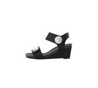 CA'SHOTT A/S Femme Casalberta Sandales en Nubuck avec Fermeture Velcro Talons, Noir, 41 EU