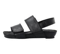 CA'SHOTT A/S Femme Casava 61200267 Velcro Sandales en Cuir Plate, Noir, 38 EU