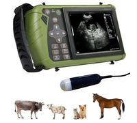 Cashwise Échographe vétérinaire Portable avec sonde 3,5 MHz, Scanner Portable B-Ultra Sound pour chiennes, Chats, porcs, truies et Moutons en Gestation, Noir