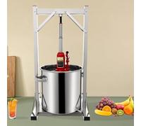 Cashwise Pressoir à Fruits et vin, Presse à Raisin hydraulique en Acier Inoxydable, Presse à jus Manuelle, équipement de vinification, Presse Manuelle pour la Maison et Les Restaurants 22L