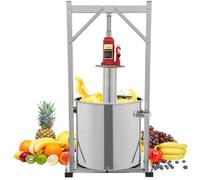 Cashwise Pressoir hydraulique pour Fruits et vin, Presse à Fruits et vin en Acier Inoxydable, Presse Manuelle pour Miel, broyeur de Raisins et de cidre, Fabrication de jus de Fruits et légumes 36L