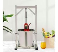 Cashwise Pressoir hydraulique pour Fruits et vin, pressoir à cidre en Acier Inoxydable, pressoir pour Raisins, vin, cidre, jus, équipement de vinification 22L