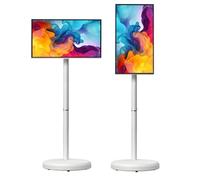 Cashwise TV Portable Intelligent de 21,5 Pouces 4K, 6G + 128G Storage, Android 14 OS, TV Roulant sur Roues avec écran Tactile Rotatif, Batterie intégrée, Rotation pivotante complète 6+128G