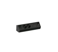 Casia 2K Bloc Multiprises USB A + C, Ecksteckdosenelement, Noir Mat