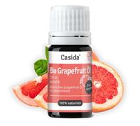 Casida Huile de pamplemousse bio à emporter - Qualité alimentaire - Huile essentielle 100 % pure - Issu de l'agriculture biologique contrôlée - Végétalien - Sans additifs - 5 ml