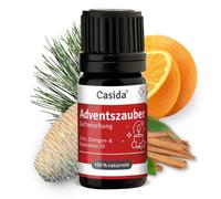 Casida Huile parfumée de Noël - 5 ml - Mélange d'huiles 100 % naturelles avec écorce de cannelle, huile d'orange, menthe poivrée et huile de cèdre pour diffuseur