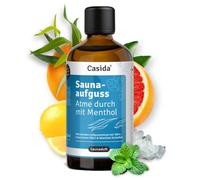 Casida Infusion de sauna avec du menthol - Infusion pour sauna avec huiles essentielles 100 % naturelles - Citron, pamplemousse, eucalyptus et menthol - Sans parfum - Temps de froid - 100 ml