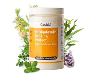 Casida - Sel pour Bain de Pieds Repair & Protect - avec des huiles végétales - Hygiène et protection fiable contre les mycoses des ongles et pieds - 375 g
