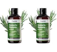 Casida® Shampoing au romarin avec biotine - Huile de romarin pour la croissance des cheveux - Cheveux minces et clairsemés - Sans sulfates, silicones, SLS - 200 ml (Lot de 2)