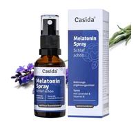 Casida Spray de mélatonine - 1 mg de mélatonine par dose quotidienne - Avec lavande et vitamine B6 - 30 ml - Végétalien