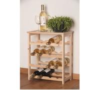 Casier à vin hauteur 55 cm - Bois, Armoire, 16 bouteilles 46X23X55 cm Marron