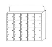 Casier à 20 emplacements en acrylique blanc pour téléphone portable avec serrure et clés Rangement sécurisé pour appareils mobiles Parfait pour les bureaux, les événements, les écoles et les espaces