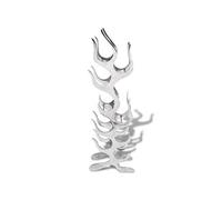 vidaXL Casier à 9 bouteilles en forme de flamme Aluminium Argenté Argent G