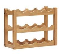 vidaXL Casier à vin 12 bouteilles 47x21x36 cm Bois de chêne