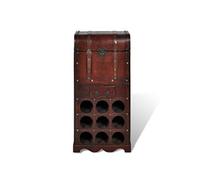 Casier À Bouteilles Avec Rangement Pour 9 Bouteilles Bois - Vidaxl Rouge