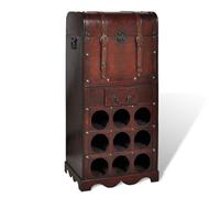 Casier À Bouteilles Avec Rangement Pour 9 Bouteilles Bois - Vidaxl Rouge