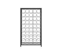 vidaXL Casier à bouteilles 45 bouteilles noir 54x18x100 cm fer forgé