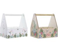 Casier à bouteilles DKD Home Decor Bois coloré MDF 24 x 16,5 x 25 cm (2 pièces)