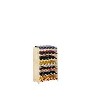 Casier à bouteilles/Étagère à vin OPTIPLUS, modéle 1 en bois de pin non traité, pour 42 bouteilles - H 94 x L 63 x P 26,5 cm