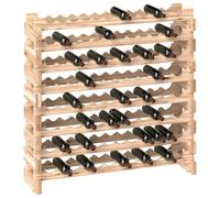 Casier à bouteilles - HOMCOM - 96 bouteilles - 8 niveaux modulable - bois de sapin massif - 114×28×113,5cm - bois naturel