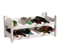 Casier à bouteilles modulable ARTECSIS 12 Bouteilles - Cave à vin en plastique, 60x28x28 cm (LxlxH), Blanc - Range bouteille