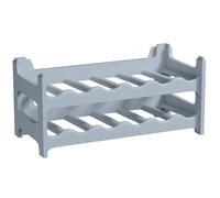 Casier à bouteilles modulable ARTECSIS 12 Bouteilles - Cave à vin en plastique, 60x28x28 cm (LxlxH), Gris Béton - Range bouteille