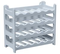 Casier à bouteilles modulable ARTECSIS 24 Bouteilles - Cave à vin en plastique, 60x28x54 cm (LxlxH), Gris Béton - Range bouteille