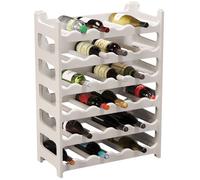 Casier à bouteilles modulable ARTECSIS 36 Bouteilles - Cave à vin en plastique, 60x28x80 cm (LxlxH), Blanc - Range bouteille