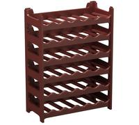 Casier à bouteilles modulable ARTECSIS 36 Bouteilles - Cave à vin en plastique, 60x28x80 cm (LxlxH), Marron - Range bouteille