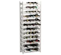 Casier à bouteilles modulable ARTECSIS 72 Bouteilles - Cave à vin en plastique, 60x28x158 cm (LxlxH), Blanc - Range bouteille