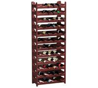 Casier à bouteilles modulable ARTECSIS 72 Bouteilles - Cave à vin en plastique, 60x28x158 cm (LxlxH), Marron - Range bouteille