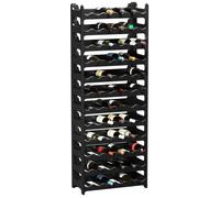 Casier à bouteilles modulable ARTECSIS 72 Bouteilles - Cave à vin en plastique, 60x28x158 cm (LxlxH), Noir - Range bouteille