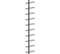 Casier à bouteilles mural pour 10 bouteilles Noir Métal