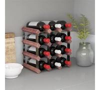 vidaXL Casier à bouteilles pour 12 bouteilles – Bois pin solide – Marron