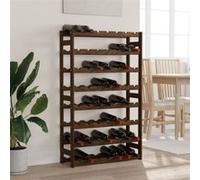 vidaXL Casier à bouteilles pour 56 bouteilles marron bois pin solide