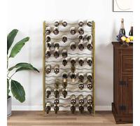 vidaXL Casier à Bouteilles pour 36 Bouteilles Étagère à Vin Casier à Boisson Stockage Rangement Cuisine Maison Intérieur Doré Métal