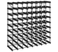 Casier à bouteilles pour 72 bouteilles Noir Bois de pin solide - VidaXL