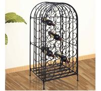 Casier à bouteilles - vidaXL - 240943 - Métal - Noir - 35 bouteilles