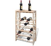 vidaXL Casier à bouteilles en bois de sapin 25 bouteilles 50 cm Marron