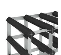 vidaXL Casier à bouteilles Bois de pin massif 120 bouteilles Noir - Style campagne