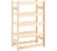 Casier à bouteilles - VIDAXL - Pinède - Bois massif - 20 bouteilles - Style campagne