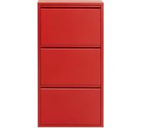 Casier à chaussures Caruso rouge 3 tiroirs Kare Design