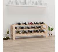 Casier à Vin 109,5x30x42 cm Bois de Pin Massif Porte-bouteilles Étagère vidaXL