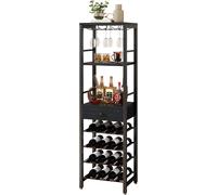 Casier à vin 3-en-1 avec tiroir et porte-verres Vendos85