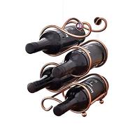 Casier à vin 4 bouteilles de vin casier autoportant support de bouteille en métal table adaptée à la bouteille dans n'importe quelle espèce de casier à vin élégant de style français (couleur : or