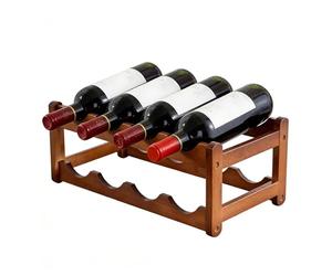 Casier à vin - 40,6 cm - Organisateur de bouteilles en bois - Casiers à vin pour 8 bouteilles sur le plan de travail pour la maison, la cuisine intérieure, la famille, les amis, les adultes, les