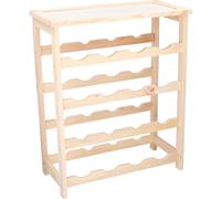 Casier à vin 55 cm - Bois, Etagère pour 16 bouteilles 46X23X55 cm - Marron