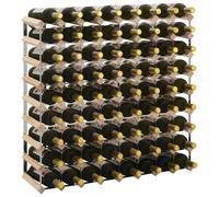 Casier À Vin 72 Bouteilles Pin Massif 80x22,5x80 Cm Mural
