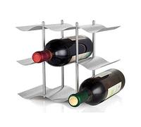 Casier à vin 9 bouteilles en métal sur pied casier à vin élégant casier à vin armoire à vin maison décoration de cuisine casier à vin portable (couleur : argent, taille : 26 x 22,5 cm)