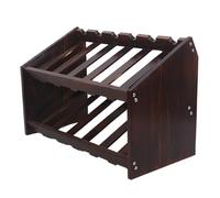 Casier À Vin À 2 Niveaux, Porte-Bouteilles en Bois, Grande Capacité, Stable et Durable, Facile À Monter, Convient À Un Usage Domestique et Commercial(Multi-Colored)